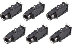 uxcell PCB Mount 6.35mm 3 Pin Socket Headphone Stereo Jack Audio Video…