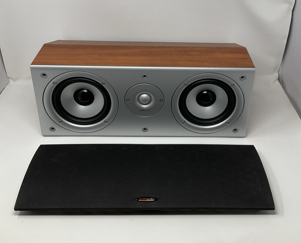 Polk Audio CS1 Center Channel Speaker Cherry Wood 2-Way Home Theater 8 Ohm