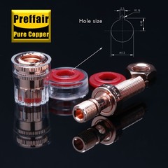 4PCS/Lot Pure Copper Binding Post Speaker Amplifier Female for Banana Terminal