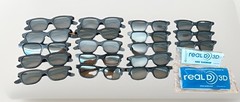 REAL D PASSIVE 3D Glasses Adult Size Black Lot of 20