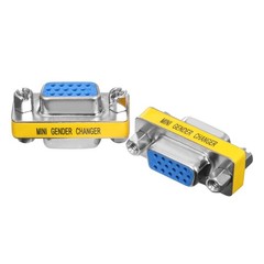 VGA Female To Female Adapter 2 Pack HD15 Gender Changer Coupler Extender