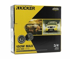 Kicker CST204, CS Series 3/4″ Tweeters w/ Crossofer (46CST204)