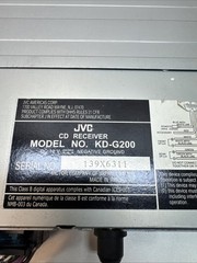JVC KD-G200 CD Player Radio In Dash Receiver Automotive Vehicle Audio *TESTED BX