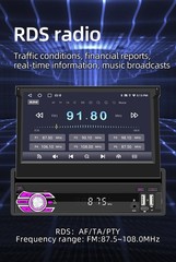 4+64GB Single 1DIN 7″ Car Stereo Radio Apple Carplay Android 15 GPS Retractable