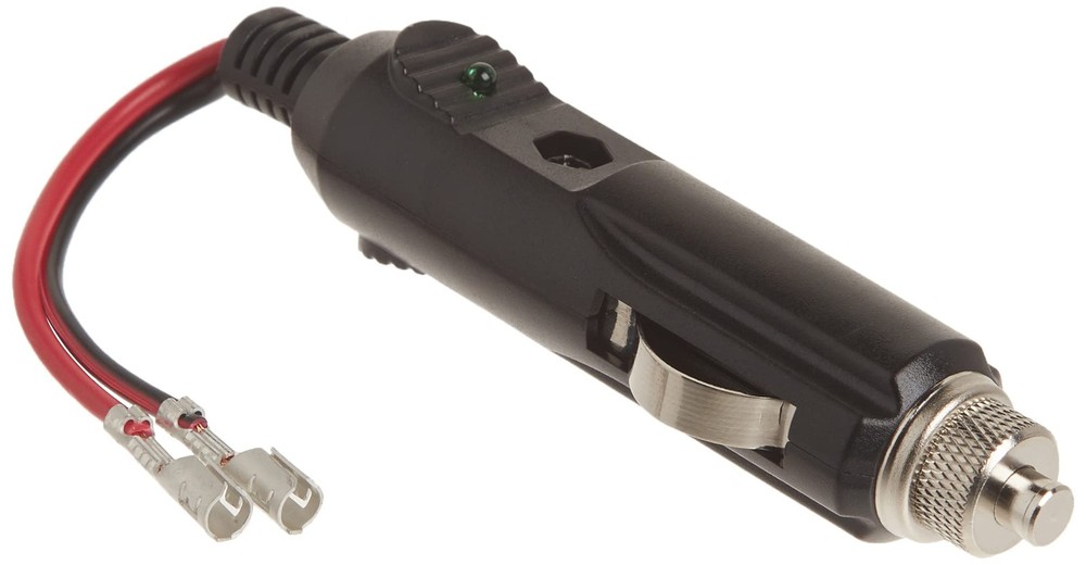 Roadpro 12V Fused Replacement Cigarette Lighter Plug with Leads (RPPS-225),Black