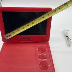 Sylvania SDVD9020C Red Portable DVD Player Swivel Screen With Remote