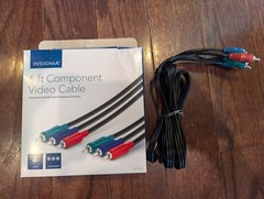 6FT COMPONENT VIDEO CABLE 3 RCA RED GREEN BLUE RGB COAXIAL for HDTV DVD VCR COAX