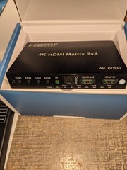 4K 60hz HDMI Matrix 2×4 2 In 4 Out Switch Splitter PC TV Audio Video Converter