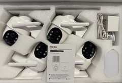 Solar Security Cameras Outdoor Wireless,4 Cam-Kit,2K 360° Pan & Tilt NEW Openbox