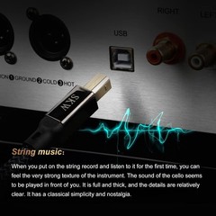 SKW Audiophiles USB 2.0 DAC Audio Cable USB Type A to USB Type B Printer Cable 5