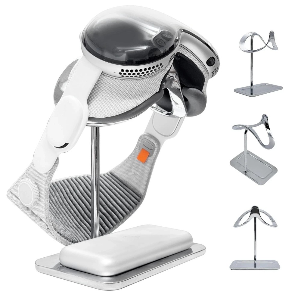 Apple Vision Pro Stand with Battery Holder – Stable Heavy Base Display Cradle
