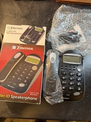 Emerson EM-2646BK – Black – Caller ID Speakerphone Corded Phone New Open Box
