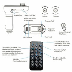 Car Wireless FM Transmitter MP3 Player Aux Kit 2 USB Charger Hands-Free w/Remote