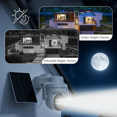 XVIM Solar Security Camera Outdoor 360° PTZ Wireless WiFi Battery Solar Camera
