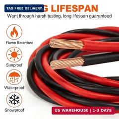 16 Gauge Wire 25FT, 16 AWG Red and Black 2 Conductor Speaker Wire Copper Clad Al