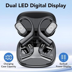 Open-Ear Bluetooth 5.4 Headphones with 50H Playtime & Active Noise Cancelling