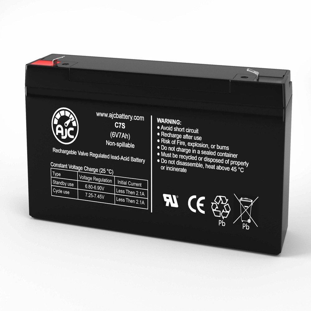 Long Way LW-3FM7 6V 7Ah Sealed Lead Acid Replacement Battery
