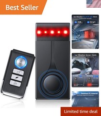 108dB Car Alarm System, Vehicle Anti-Theft Vibration Sensor Alarm & Red Light…