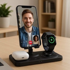 6-in-1 Wireless Charging Station Y21 Phone Watch Earbuds