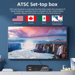 Clear HDTV Atsc Digital Converter Box Analog QAM Receiver atsc tuner TV antenna