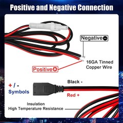 3 Pin CB Radio Power Cable 4.9ft Extension Cord w/ 15A Fuse For Uniden Galaxy