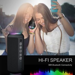 RGB Light Show Portable Speaker – Waterproof, 30 Hours Playtime for Outdoor Fun