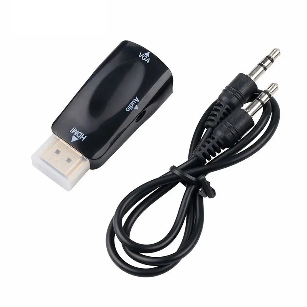 HDMI Male to VGA Male Converter Adapter 1080P Cable for PC Monitor HDTV Roku