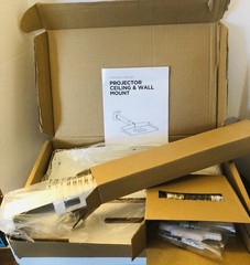 Projector Shelf for Ceiling or Wall Mounting – White Adjustable – MP0304-01