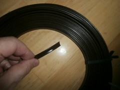 25 FT VINTAGE BROWN 300 OHM FLAT TWIN LEAD TV FM ANTENNA WIRE ,NOS