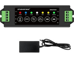 4-Channel Bluetooth Mini Amplifier 120W for Passive Speakers, TWS, AUX, USB, MIC