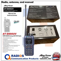 AnyTone AT-D890UV GPS DMR Analog UHF VHF Radio FREE Accessories ATD890UV