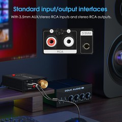 Mini Stereo Line Level Amp/Booster with 20db Gain HIFI Home Audio Pre-Amplifier
