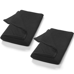 Fanfanwin 2 Pack Speaker Grill Cloth Black Fabric 67″ X 20″, black