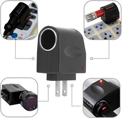 110V – 240V AC Plug To 12V DC Car Cigarette Lighter Converter Socket Adapter Lot