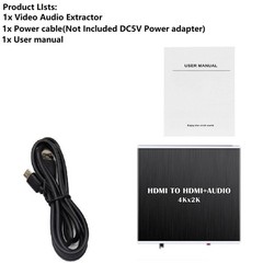 4Kx2K HDMI to 3.5MM Audio Converter SPDIF Optical Stereo Out Splitter Adapter e