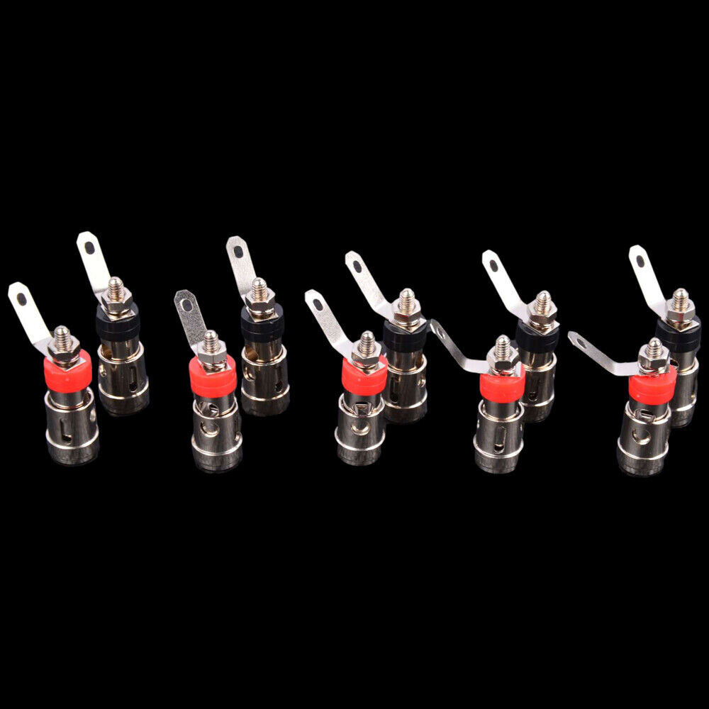 5 PAIRS Speaker Audio AMP Terminal Binding Post Spring Loaded Type Nickel plated