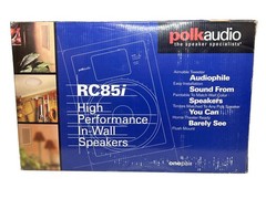 Polk Audio RC85i In-Wall Speakers Pair, 2.0 Channel, White, Flush Mount