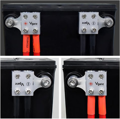 Battery Terminal Connector, 4-Way Battery Post Terminals, 8AWG up to 2/0(XL) AWG