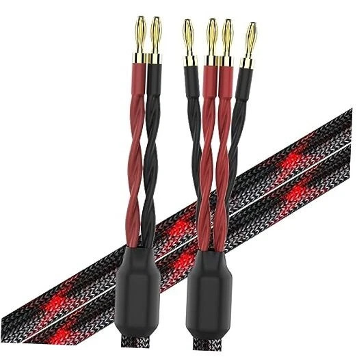 KK Cable k4B-2B Bi-Wire Speaker Cable, 2.5M (8.2ft) PER Wire, 1pair 2.5 Meters
