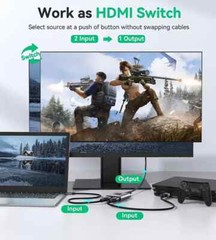 Bi Directional 4K HDMI 2.0 Cable Switcher Splitter HUB 2 in 1 out and 1 in 2 out