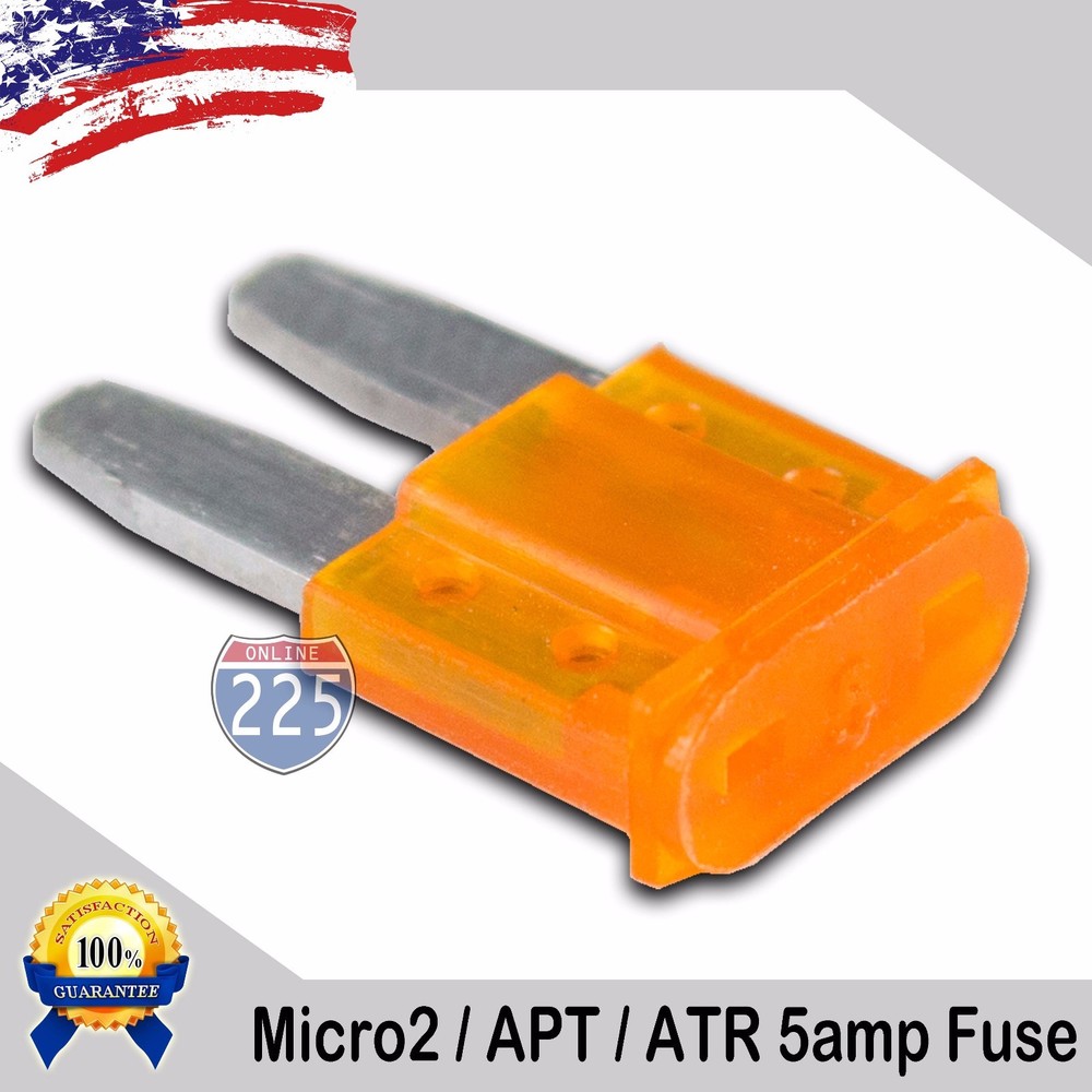 5 Pack 5A Micro2 Blade Fuse 5 AMP APT/ATR 32V DC Auto Car Truck Boat Marine RV