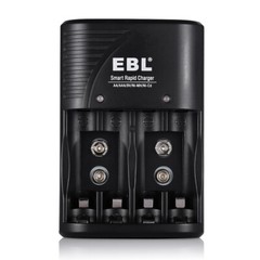 600mAh 9V 6F22 Li-Ion Rechargeable Batteries/ 2 Slots 9 Volt Battery Charger Lot