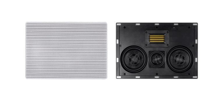 Monoprice Amber 3-Way Carbon Fiber In-Wall Speaker Center Channel – Dual 5.25in