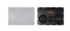 Monoprice Amber 3-Way Carbon Fiber In-Wall Speaker Center Channel – Dual 5.25in
