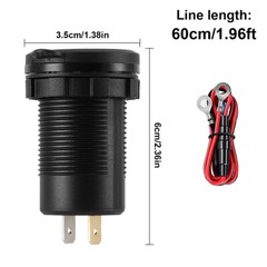 2 PACK 12V-24V Dual USB QC 3.0 + PD 36W Car Fast Charger Socket Power Outlet USA