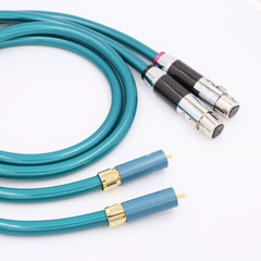Pair OCC Copper Conductor Cord XLR to RCA HiFi Audio Extension Interconnect Wire