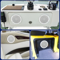 2×5.25″ Marine Boat Car RV Golf Cart Speakers Waterproof Ceiling/In Wall Speaker