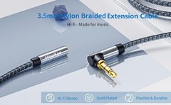 Meokse 3.5mm Male to Female Audio Cable 20FT,Headphone Extension 20FT/6M