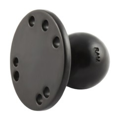 RAM 2.5″ Round Stainless Steel AMPS Base with 1.5″ Rubber Ball RAM-202SU