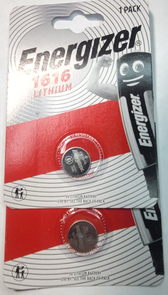 2 PACK ENERGIZER ECR1616 CR1616 Lithium Bat. (GREAT EXPIRE 06/34) FREE TRACKING